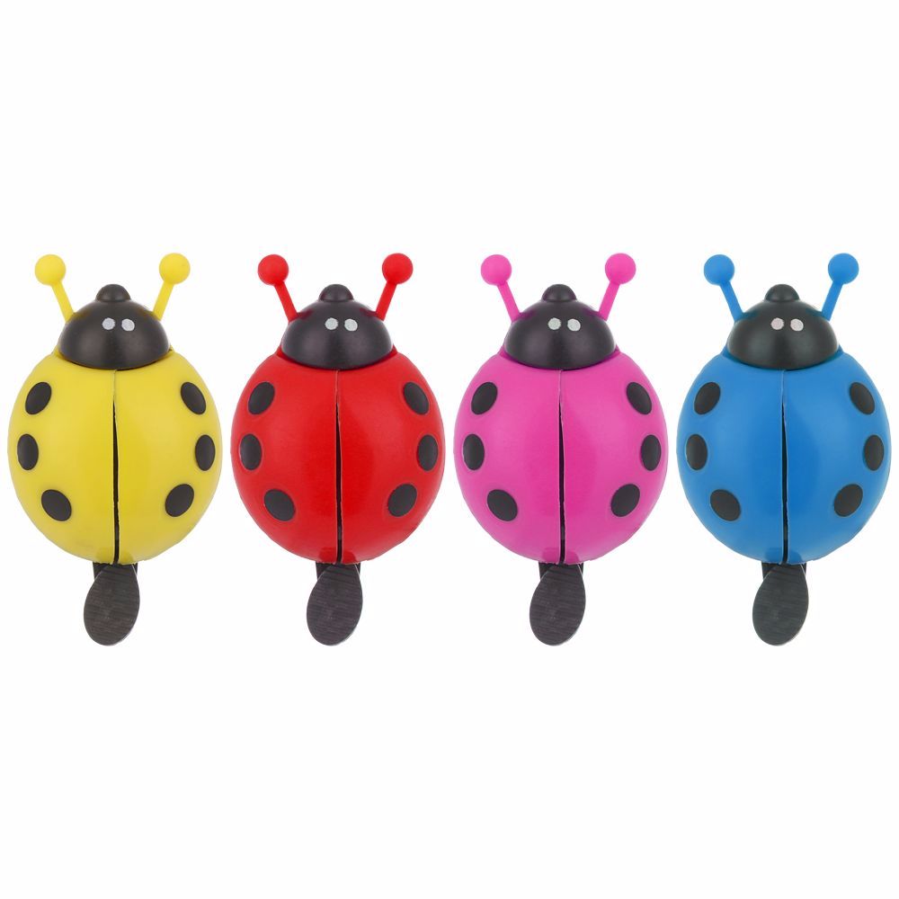 4pcs Cute Horn Safety Warning Kid Beetle Bicycle Bell Lovely Ladybug Bike Alarm Ring Handlebar