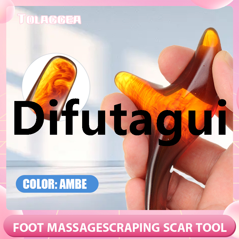 Difutagui Profesional 1PCS Amber Resin Wax Triangle Foot Massage GuaSha Scarping 2025 Tool Feet Relaxing Acupuncture Shiatsu Foot Care Health Care