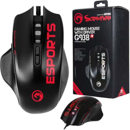 Marvo Scorpion G980 Gaming Mouse Button LED Backlight Wired Mouse
