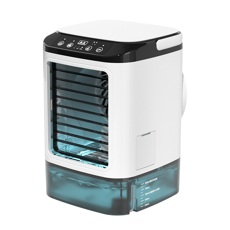 Desktop Air Conditioner Portable Fan Dual Spray Ultrasonic Atomization 3-Speed Mute Air Cooler Night Light Electric Fan for Home Bles Online DZ-27A-06