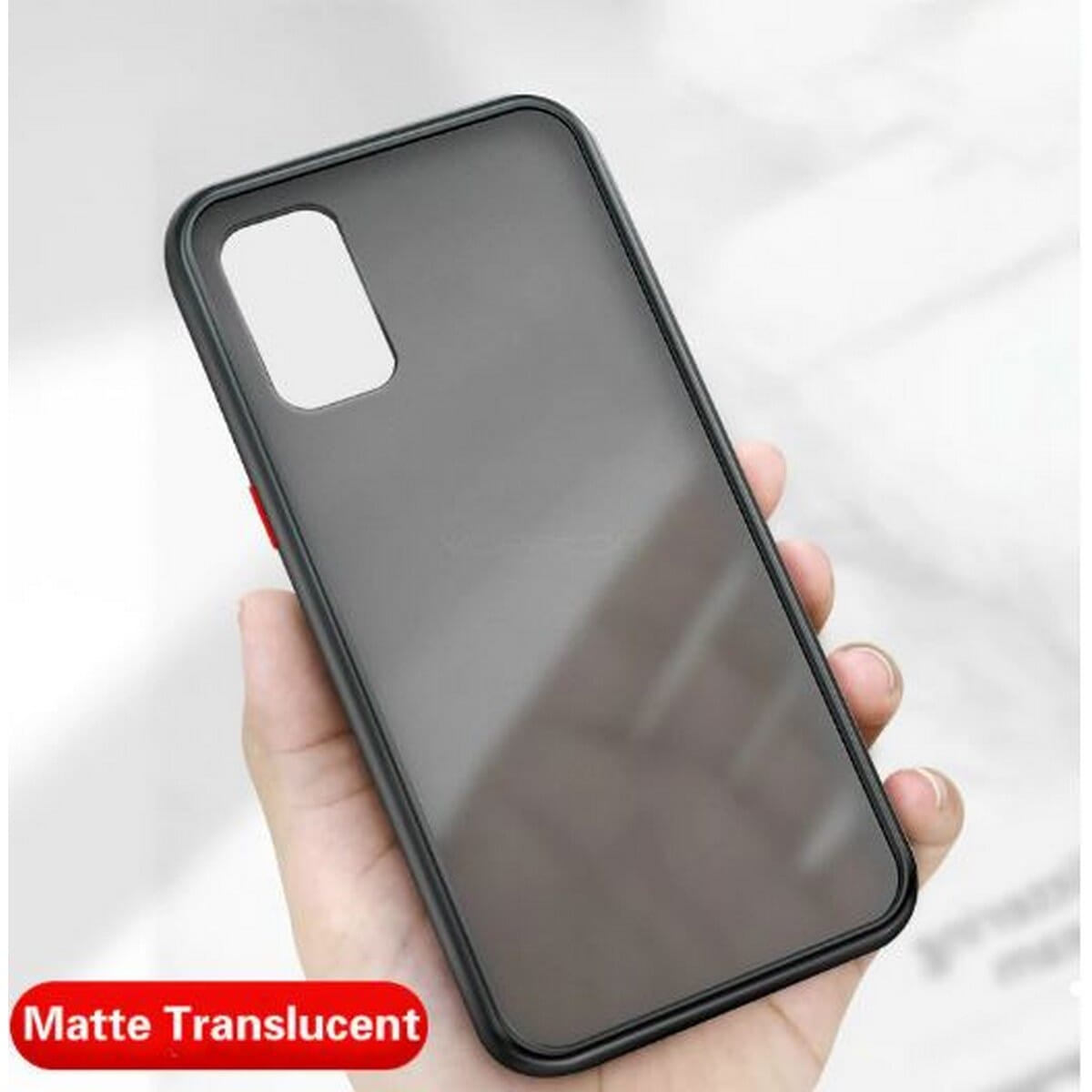 Samsung Galaxy A51 Case Matte Translucent Case Soft TPU Frame Hard Clear Protective Phone Case