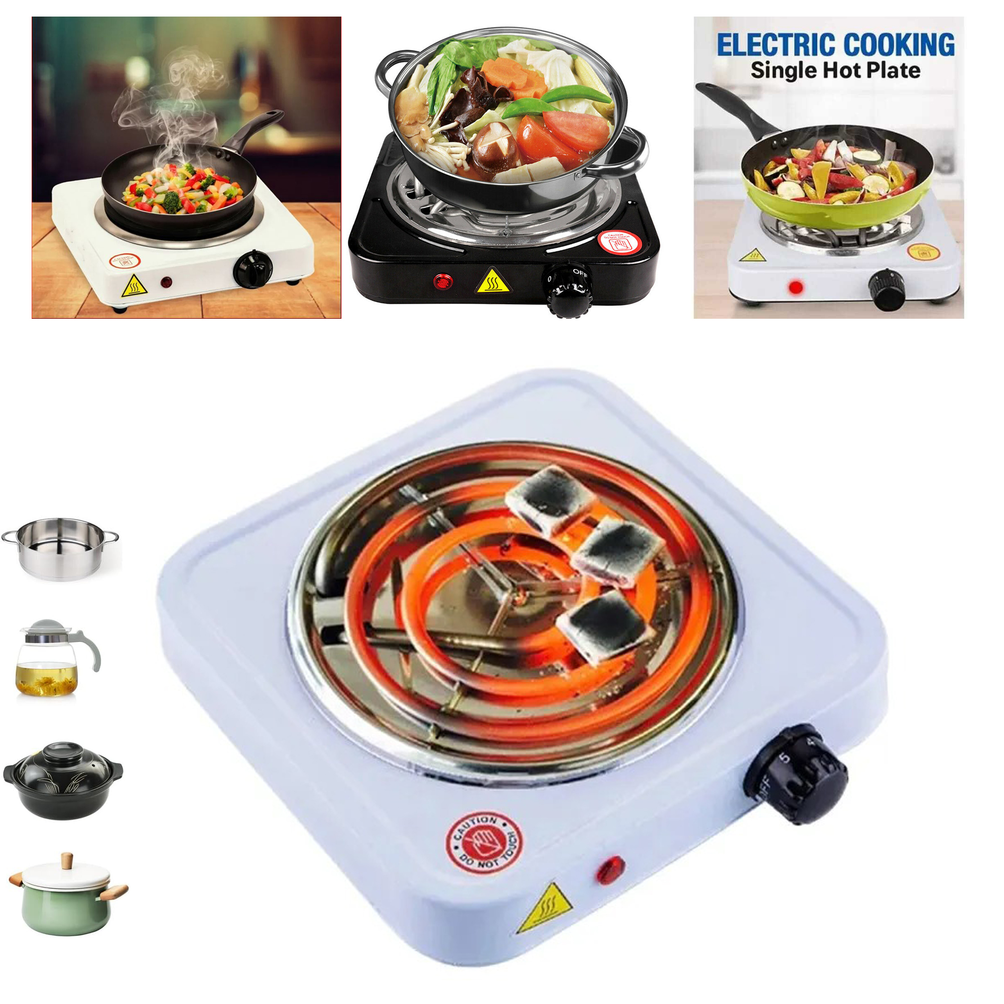 Single Burner Electric Stove | Portable Hot Plate Heater for Kitchen, Coffee, Household & Hotel Use, Mini Iron Burner Cooker for Home Cooking