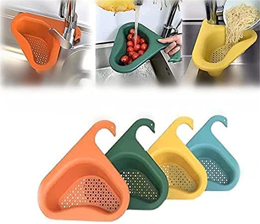 Swan Shape Drain Basket for Kitchen Sink, Corner Kitchen Sink Strainer Basket
