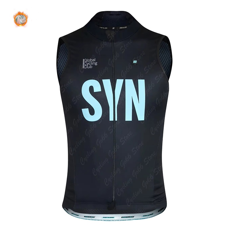 HOT Winter Thermal Fleece Sleeveless Cycling Vest 2025 SYN New Bicycle Warm Vest MTB Road Bike Tops Warm Sleeveless Cycling Jerseys