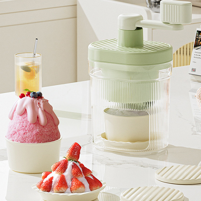 Shaved Ice Machine Small Manual Ice Crusher Home Hand-cranked Machine Making Smoothie Machine Suitable For Outdoor Camping CF8