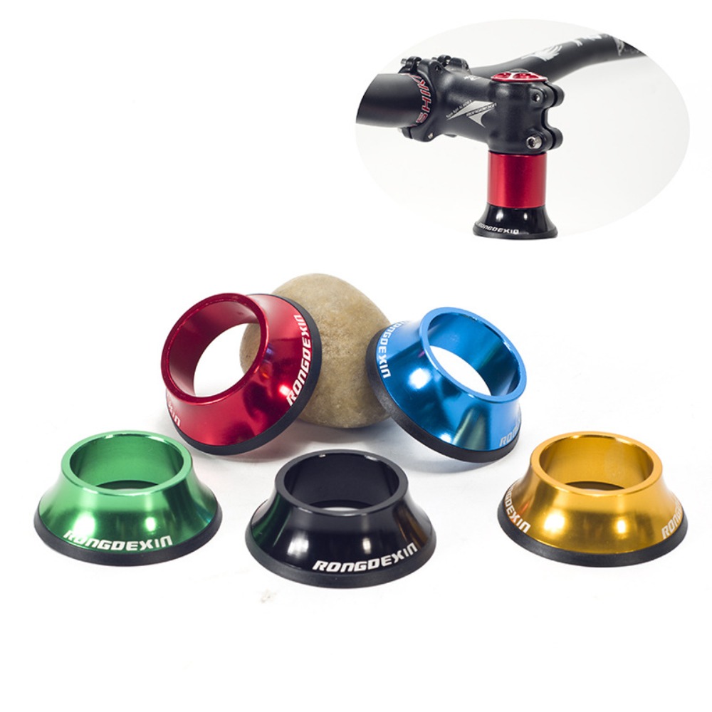 Adjustment O-ring Seal Aluminum Alloy MTB Road Bike Bicycle Headset Stem Top Bike Accessories Bicycle Fork Tube Cap Bike Bowl Sealed Cap Bike Headset Spacers Raise Handlebar Ring
