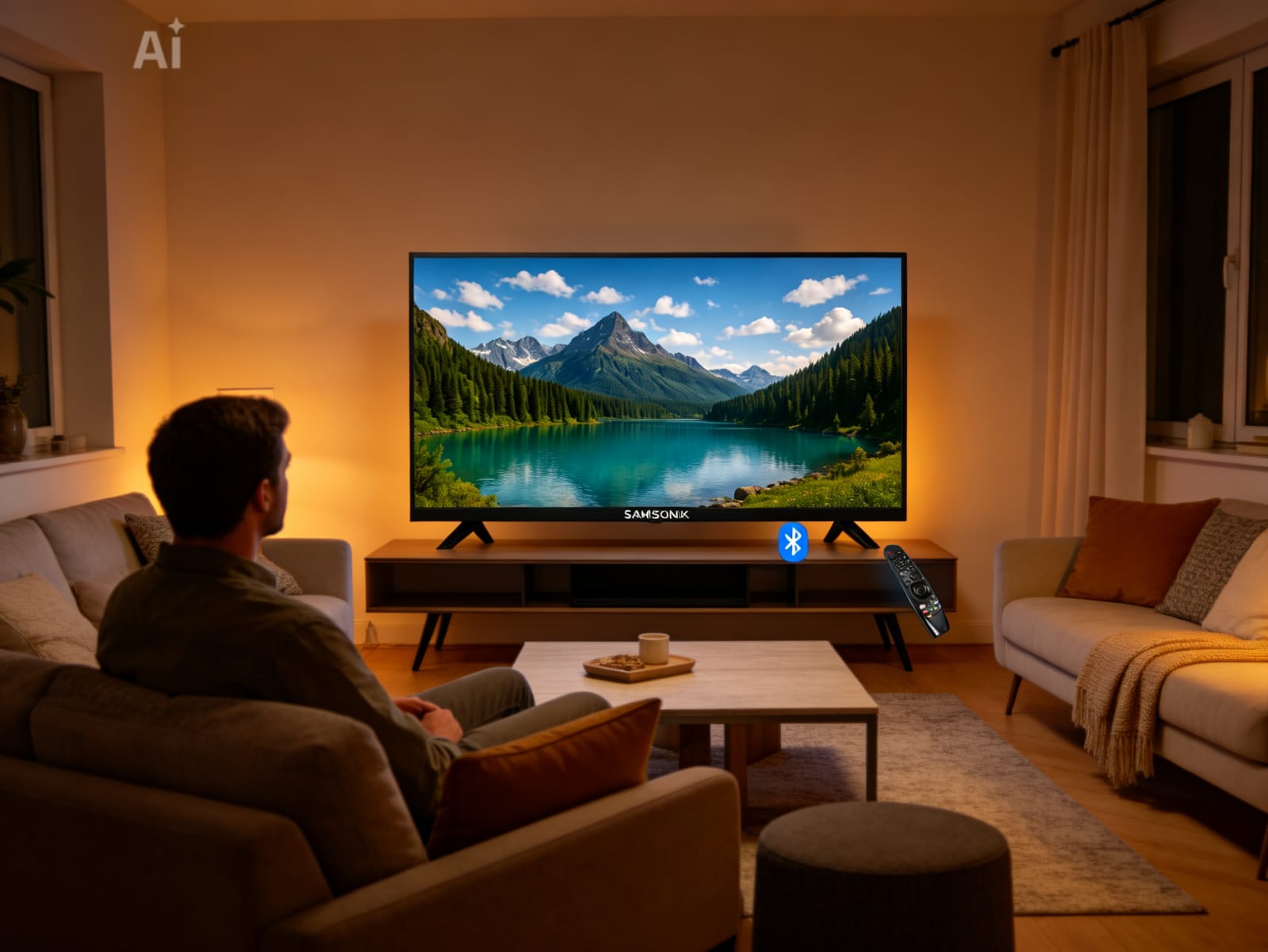 Samsonix 65" 4K Ultra HD Smart LED TV - Frameless Bezelless Design with WebOS 3.0, Magic Remote, Netflix, YouTube, WiFi, 3 HDMI, 2 USB, Optical Audio & 8GB Storage (55-Inch UHD Smart TV)
