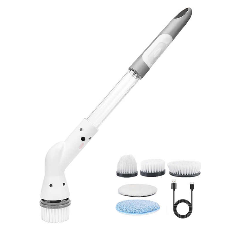 JAERBEE High Speed Rotate Scrubbers with 5 Replaceable Brush Heads,Electric Scrubbers Power Cleaning Brush for Bathroom Floor