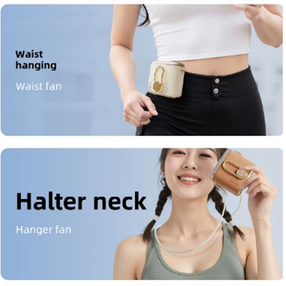 Small Cooling Device 3 Speed Adjustable Waist Mounted Cooling Fan Rechargeable Low Noise Mini Desktop Fan Portable High Speed Personal Cooling Fan Travel