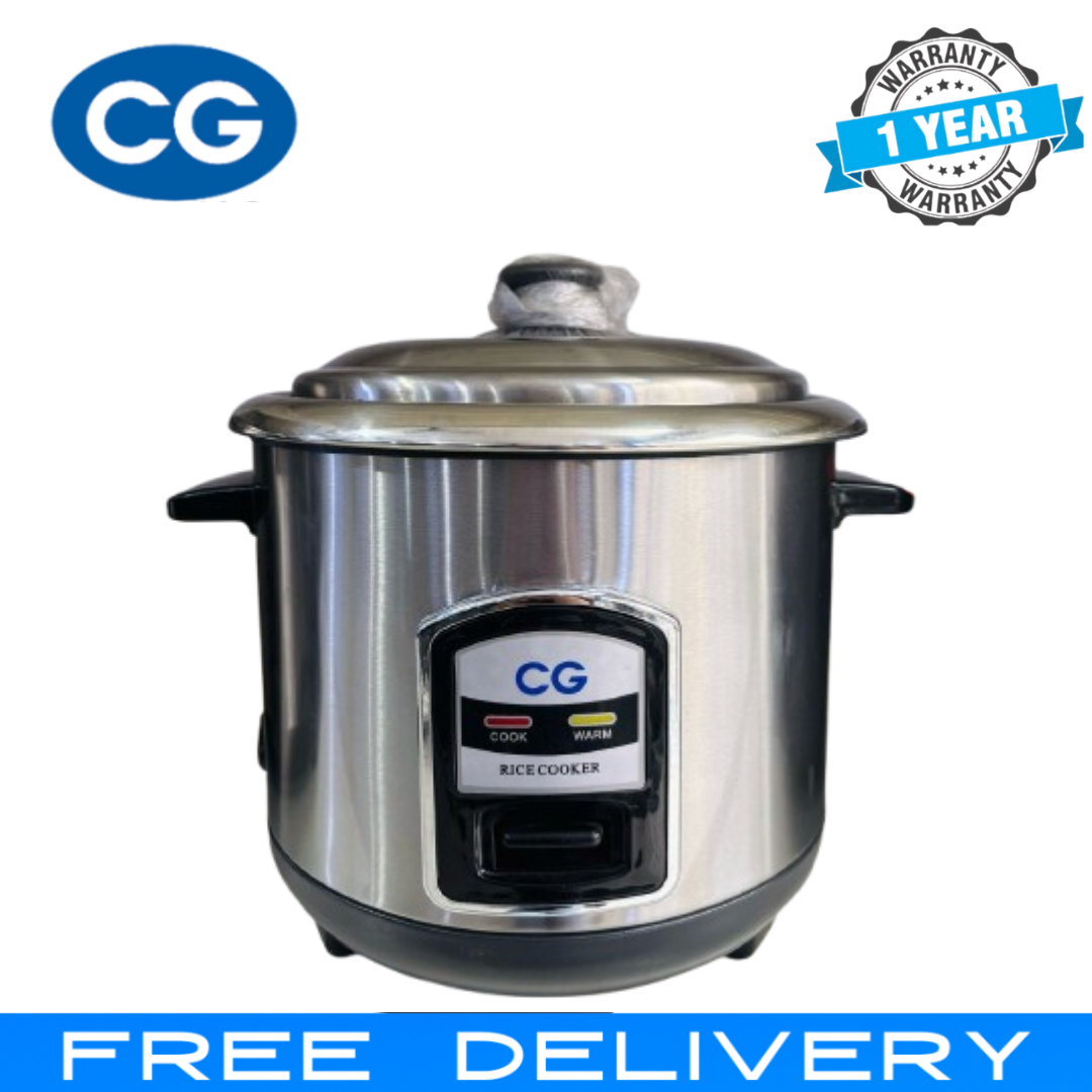 CG Brand 1 Liter Stainless Steel Cooker, CGRC1005SS, With 1 Year Comprehensive Warranty and Over Heating Protections.