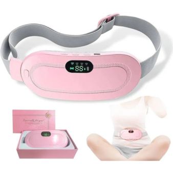 Premium Period Belt / Menstrual Cramp Relief Heating Belt For Waman/ Electrric Warming Pad With Vibration Massage / Portable Pain Relif Waist And Abdominal Heating Pad