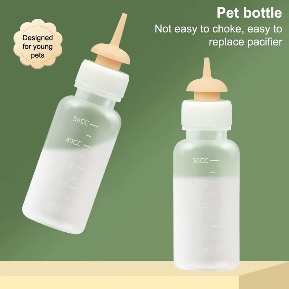 1Pcs New Silicone Nozzle Pet Feeding Bottle Plastic Mini Kitten Nipple Feeder Milk Nursing Bottle Can Squeeze Liquid
