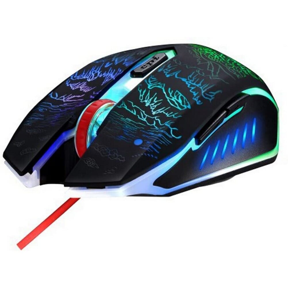 T9 USB Wired Gaming Mouse 2400DPI 6 Buttons LED Optical Computer Mouse