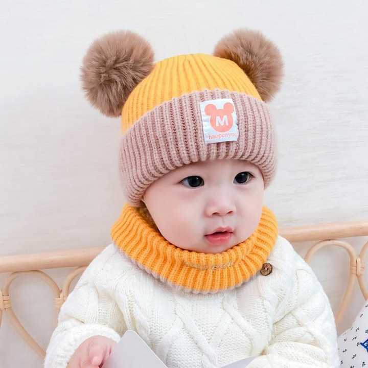 Autumn And Winter Models Men And Women Children's Hats Baby Caps Infant Ear Caps Warm Wool Caps