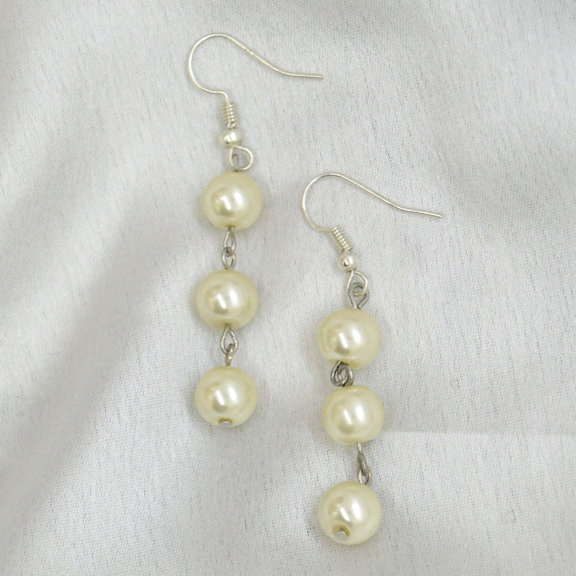 Jewels of Nepal Faux Pearl Dangling Earrings For Women