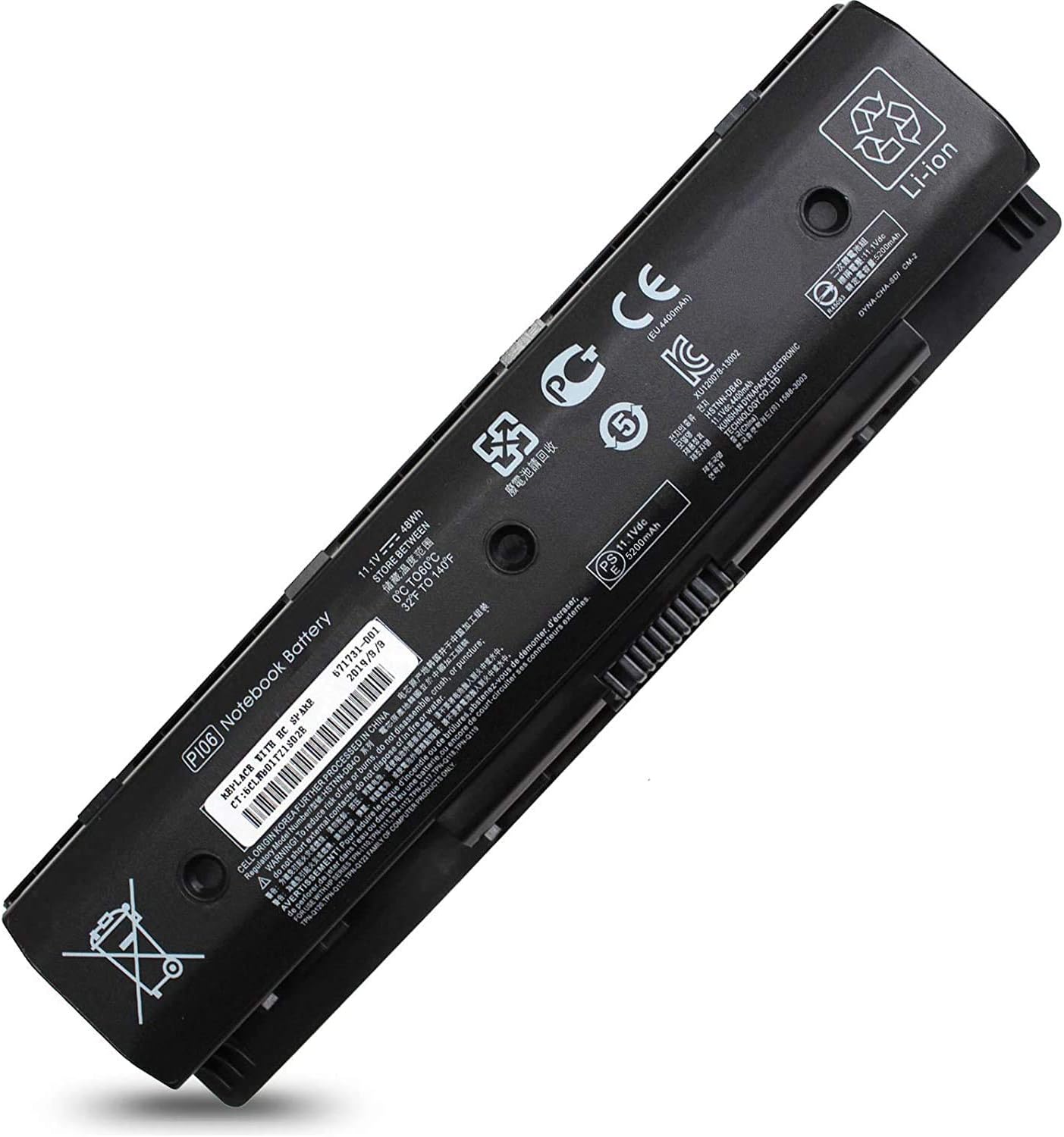 PI06 Battery for HP Envy TouchSmart 15 17 17T-J100 15T-J000 15T-J100 17T-J000, Pavilion 14-E000 15-E000 17-E000 17-E100 17Z-E100 HSTNN-LB4N HSTNN-UB4N HSTNN-YB4N
