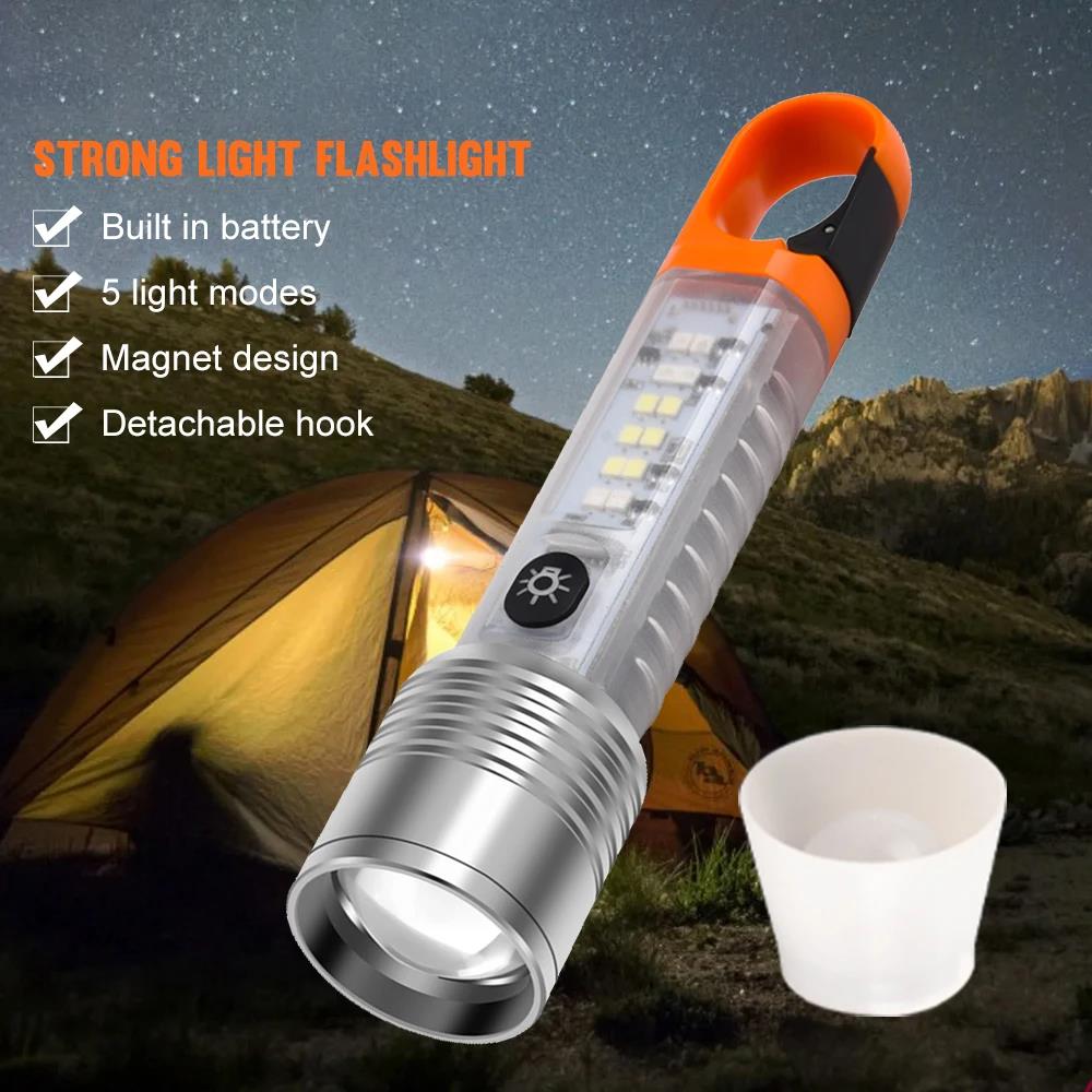 Hot Selling S21PRO 1000m Long White Flashlight Work Lamp IPX4 Waterproof 20h Lantern Built-in Battery Type-C Charing Camping Torch