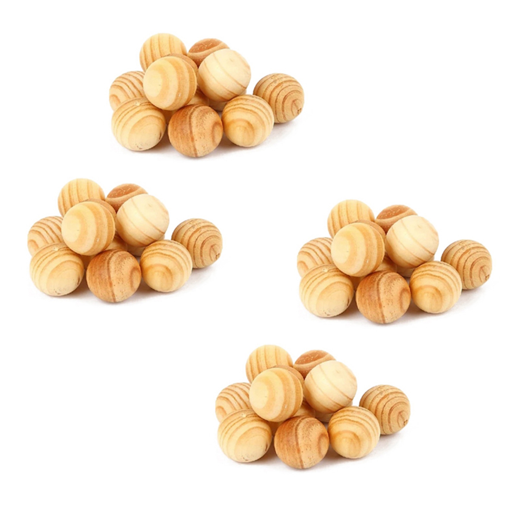 fasdaga 5X Natural Wood Balls Lavender Repellent Wardrobe Clothes Drawer