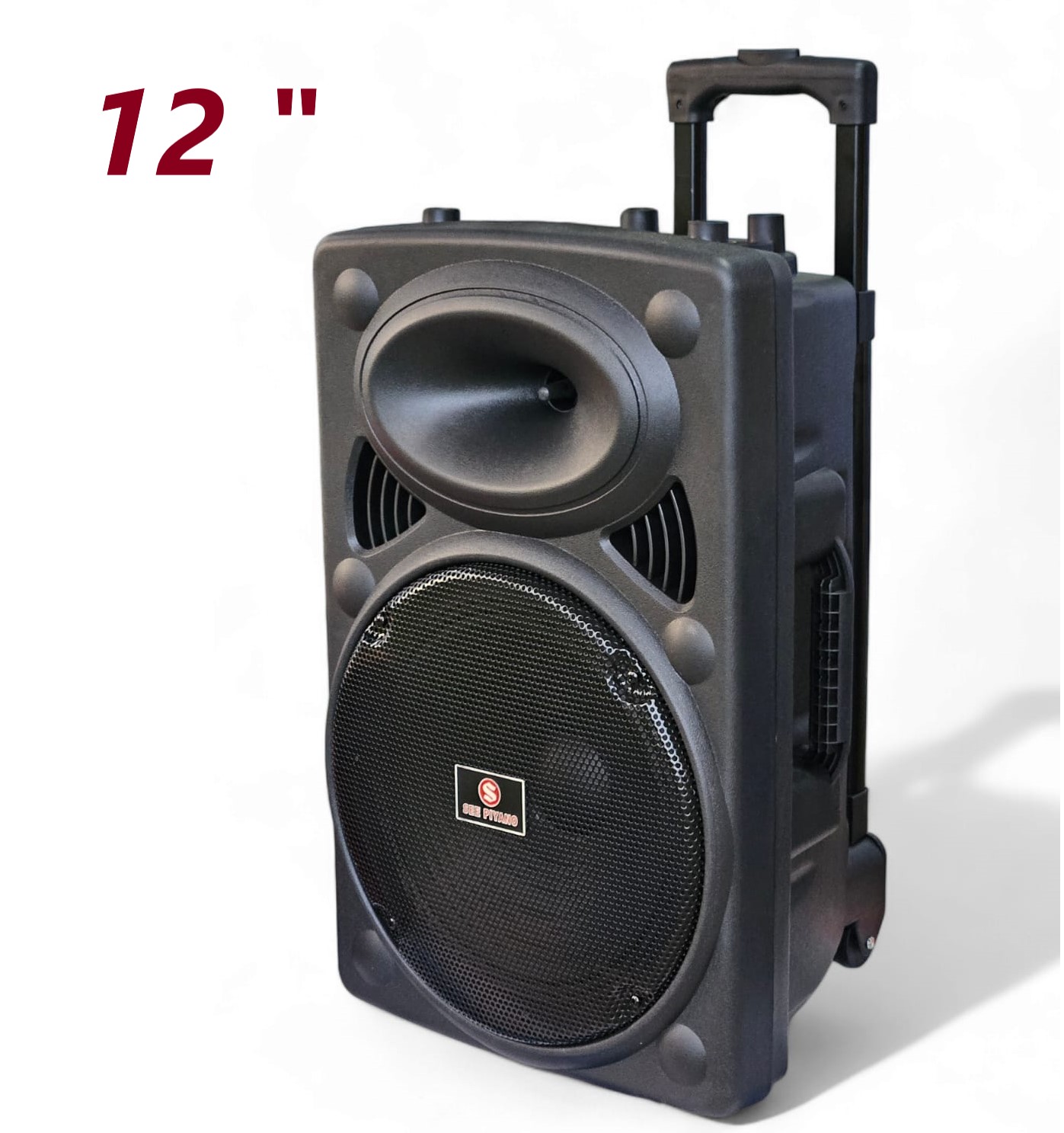See Piyano 12 " Trolley Speaker With Two Wireless Mics