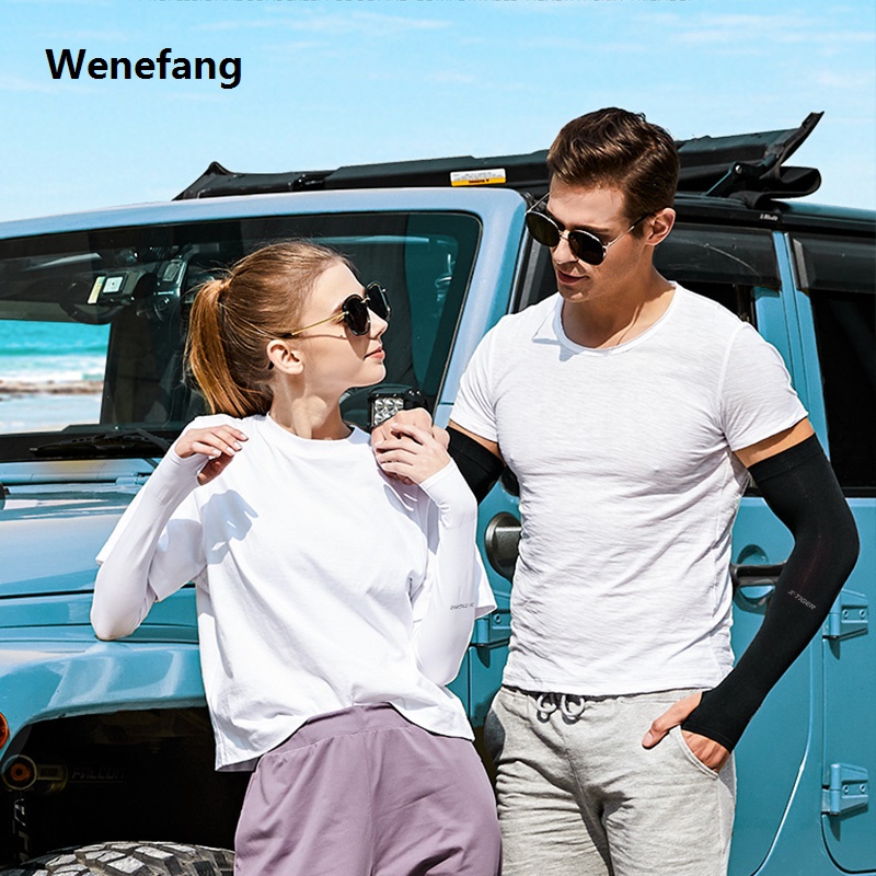 Wenefang X-TIGER Arm Sleeves Sports Cycling Running Fishing UV Sun Protection Ice Fabric Arm Sleeves Outdoor Unisex Sunscreen Bands