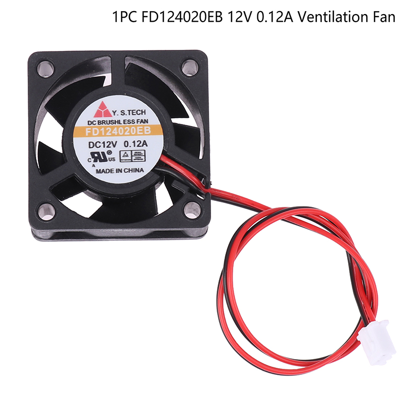 New specials 1Pc 40*40*20mm 4cm Ventilation Fan FD124020EB 40204YCM 12V 0.12A 3Wires Durable Silent Fan Blower Fan Large Air Volume FanA JUE
