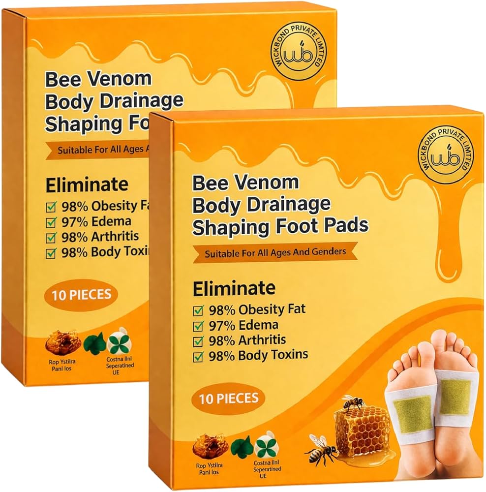 Bee Venom Detox Foot Patch | Stress Relief, Body Relaxation & Wellness Support (10 Pcs)