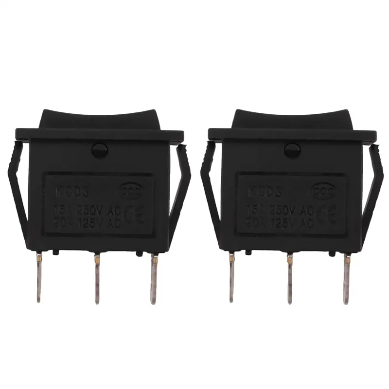 fasdaga 2X AC15A/250V 20A/125V 3 Pin SPDT ON-OFF-ON 3 Position Snap Rocker Switch