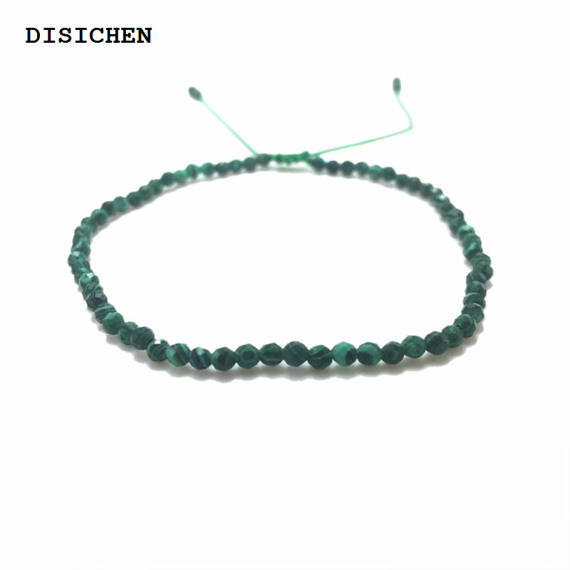 DISICHEN New style Fashionable Natural Stone 2-3mm Multi color Crystal Agate Handwoven Adjustable Couple Bracelet Party Wedding Jewelry Gifts