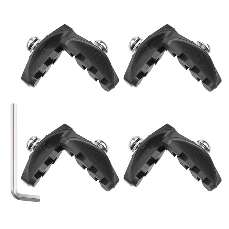 NAMUNY 4 Pairs Road Brake Pads Rubber Brake Blocks Replacement Brake Cushion Bike Brake Cushion for Outdoor