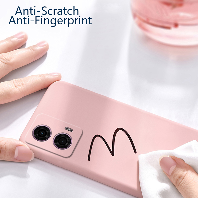 Sroof For Motorola Moto G24 Liquid Silicone Macaron Candy Color TPU Falling and shockproof Soft Phone Case Shell Protector Back Cover
