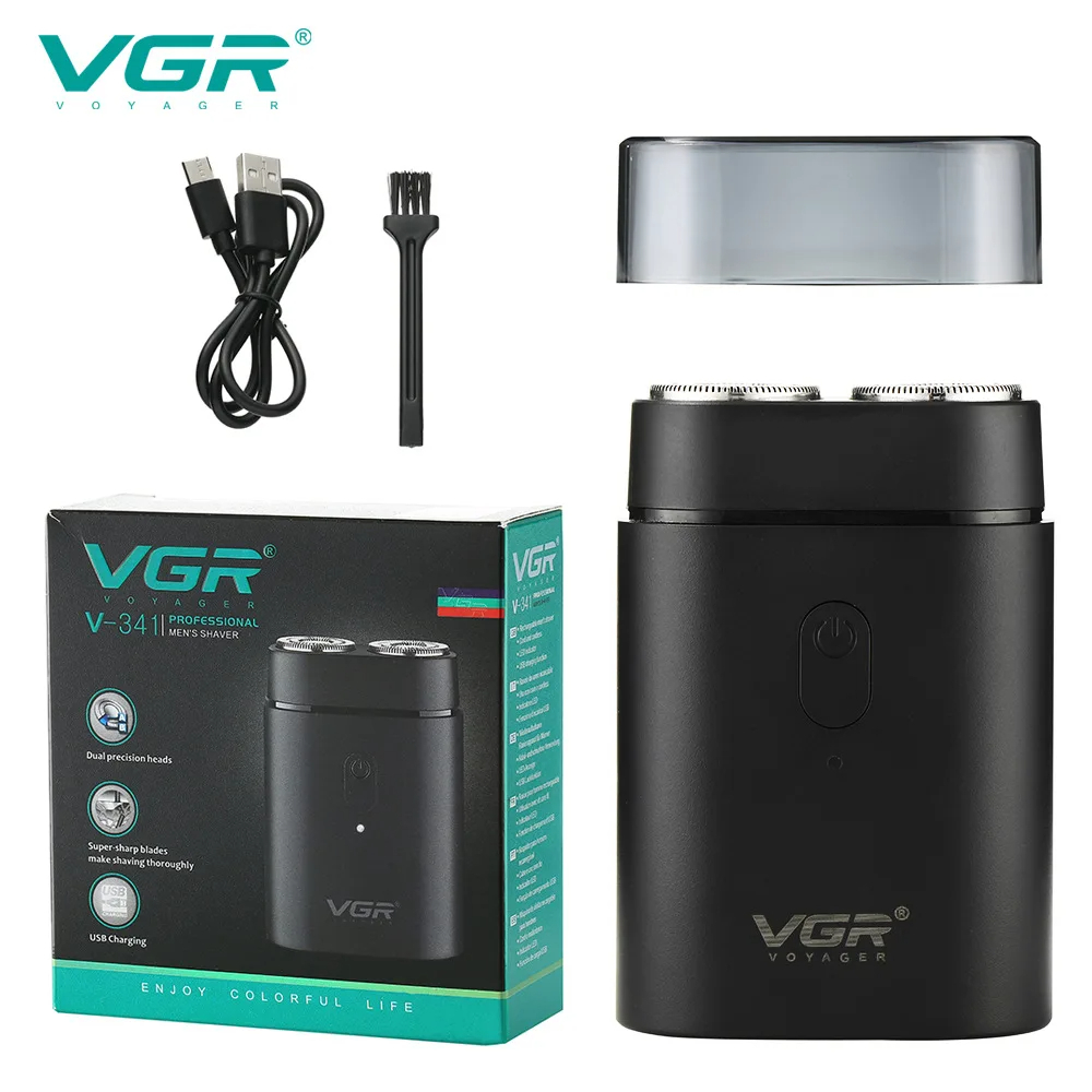 VGR Shaver Professional Razor Electric Shaver Floating Beard Shaver Household Shaving Machine Mini Hair Trimmer for Men V-341