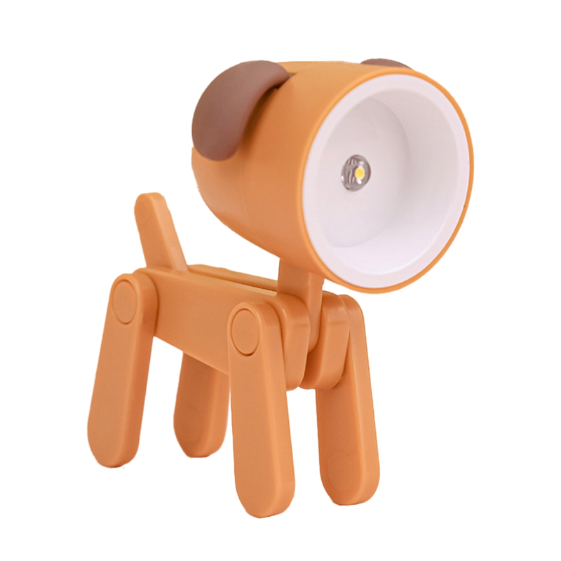 OYPFXMI Mini Night Light LED Adjustable Desk Book Light Cute Pet Light Eye Protection Table Lamp Home Room Decor,Dog Orange