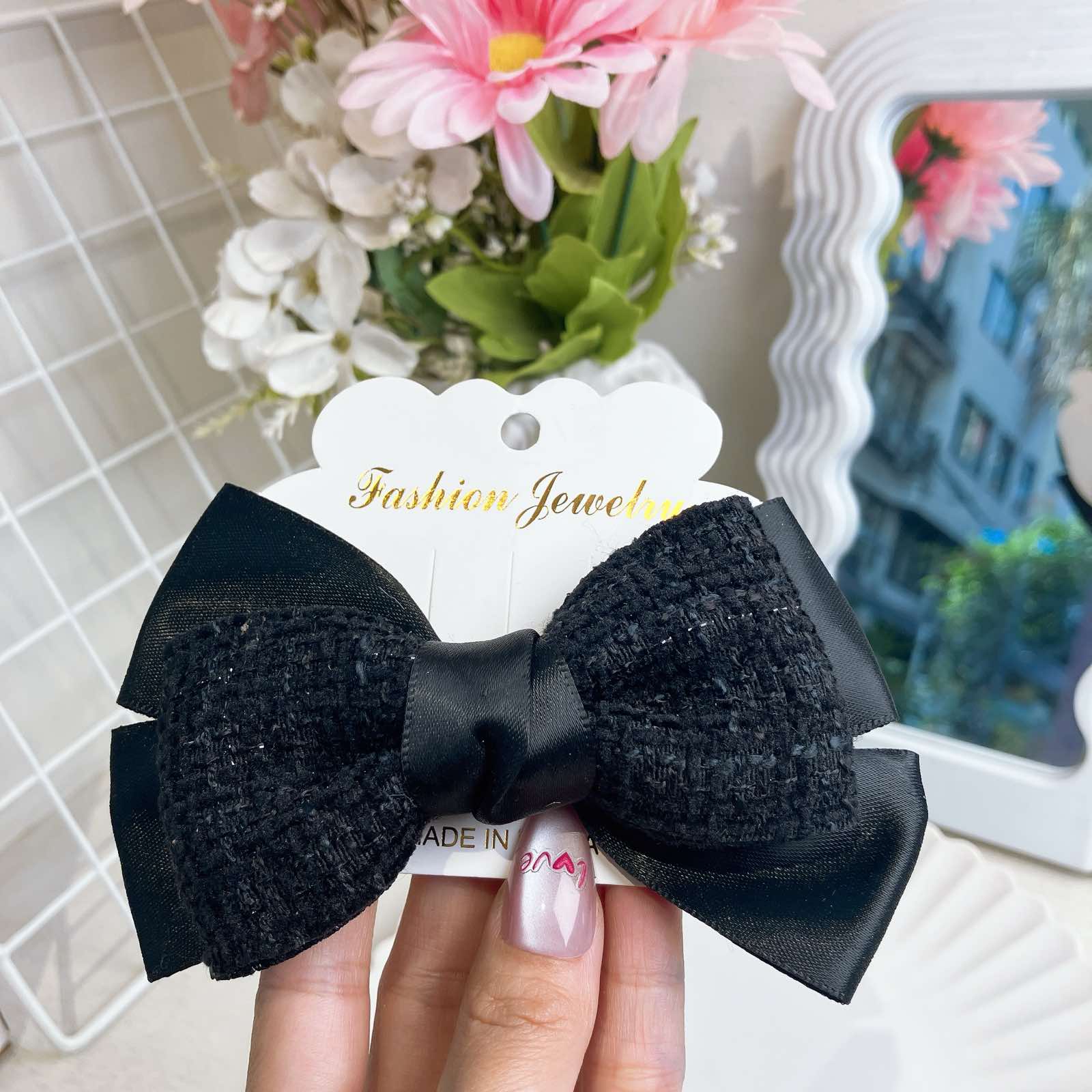 Masala Beads Kawaii Fashion Y2K Style Bow Design Hair Clip Cute Girls High Face Value Anime Decorative Trendy And Versatile Bangs Hairpin Long Hair Clips Children Headdress Girls Gift Hair Accessories