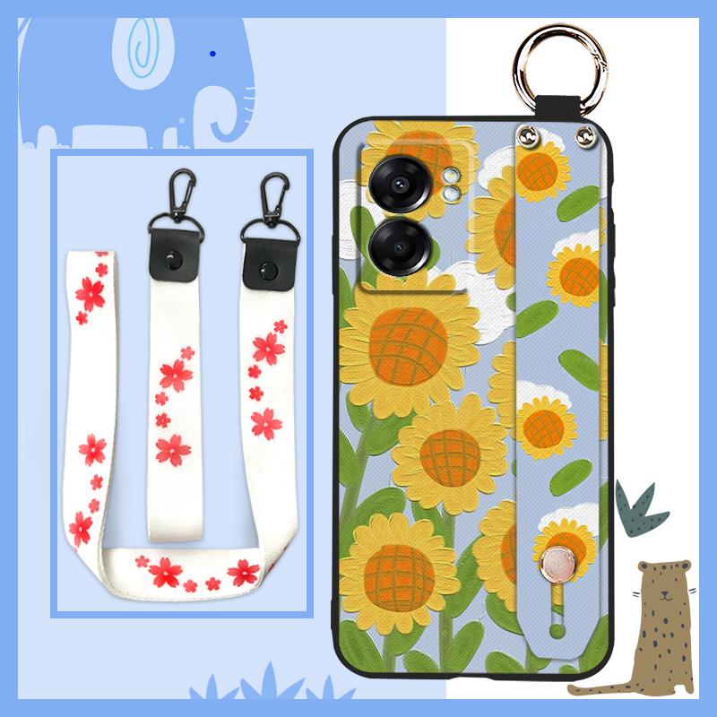 Waterproof Shockproof Phone Case For OPPO A77 5G Global/K10 5G Global/A56S 5G Anti-dust Wristband Durable Oil Painting