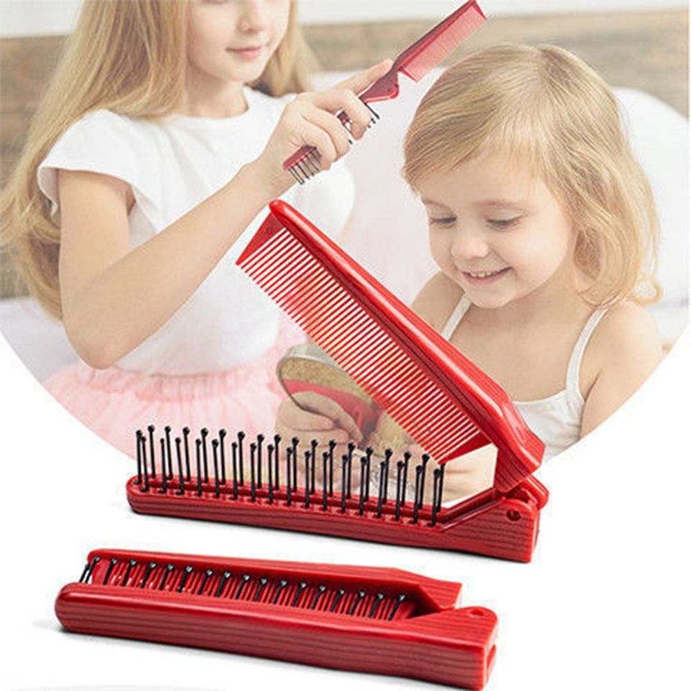 Portable Plastic Foldable Hair Comb Styling Tools Travel Hair Massage Comb Mini Hair Brush