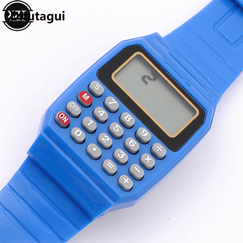 Difutagui High Quality Portable Children Wrist Watch Digital Square Mini Calculator Exam Tool Kids Gift Calculator Smart Watch