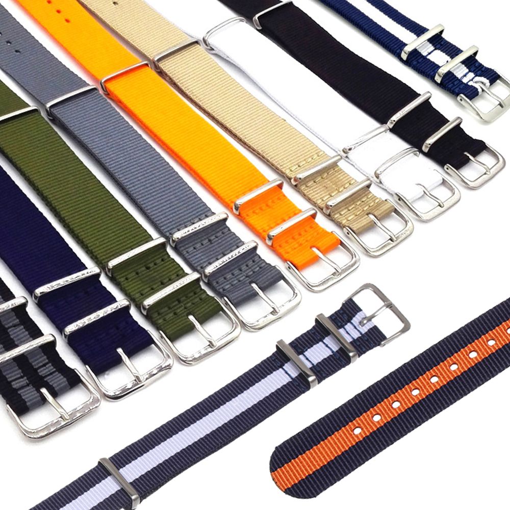 18 20 22 mm Universal Women Man Sport Replacement Watch Strap Nylon Weaving Bracelet Loop Watchband
