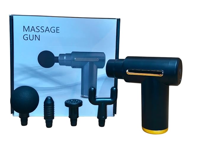 Rechargeable Handheld Percussion Gun Massager Machine for Deep Tissue Muscle Massage Body Relaxation Pain Relief Muscle Relaxation of Neck, Shoulder, Back, Foot