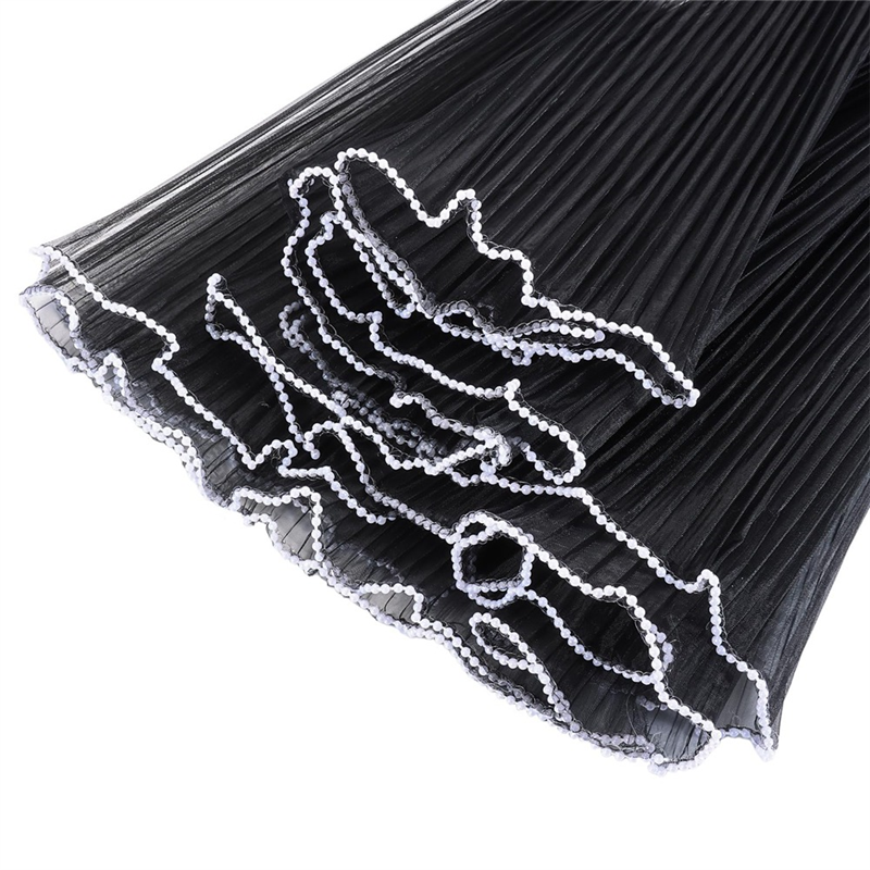 NCANRUI 3pcs Bouquet Wrapping Paper, 11in X 4.5 Yards for Each Pearl Edge Flower Packaging Fabric, (Black)