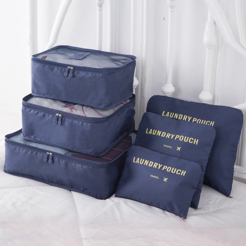 6 Piece Travel Bags Luggage Organizer Set Portable Storage Bags Multipurpose Packing Cubes For Travel