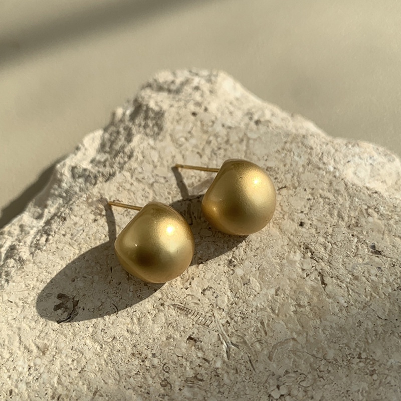 Enacolor Personality Irregular Spherical Earrings for Frosted Meta Accessories 2024 Bles Online DZ-38D-18