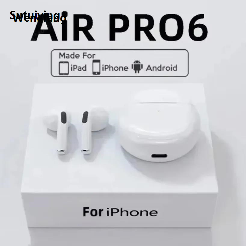 Wenefang Sutuiying Original Air Pro 6 TWS Wireless Bluetooth Headset 5.3 Headphone High Original Quality Mini Earphone with Mic Charging Box for Xiaomi iPhone Earbuds