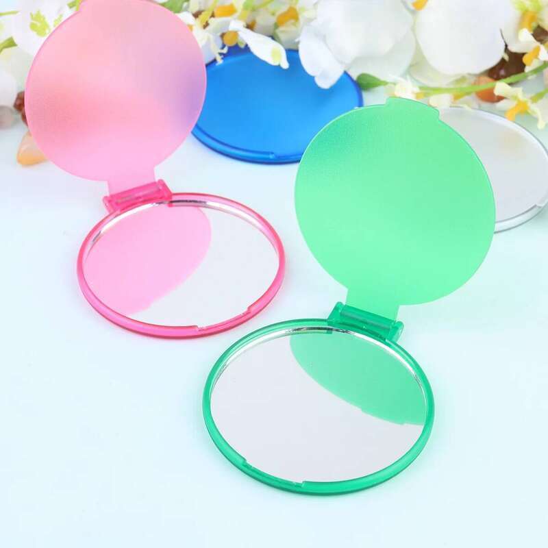 12 Pcs Small Pocket Mirror Portable Makeup Gift Light Foldable Miss Vanity Mirrors