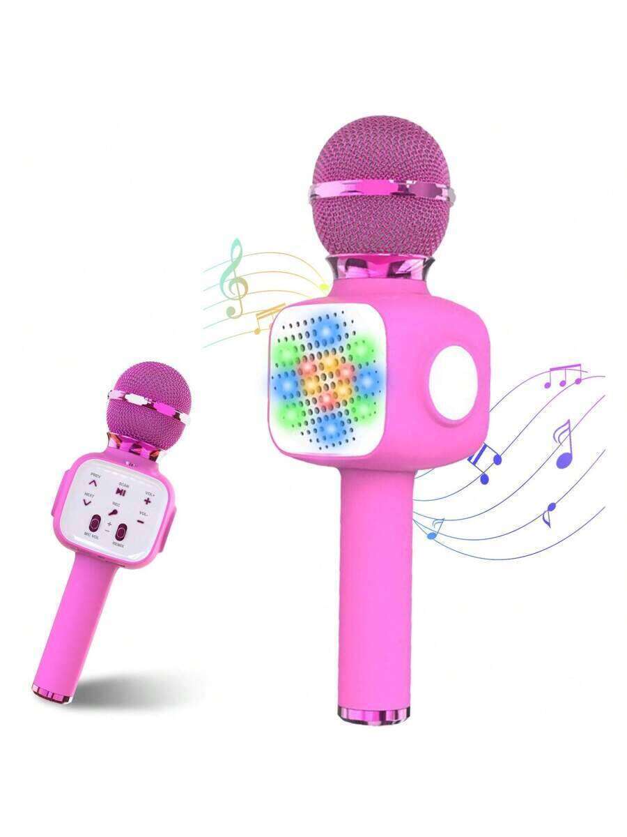 Karaoke hine Kids, Music Player Toys Girls And Boys, Portable Bluetooth Speaker Wireless Microphone Kids Toddler Home Party Birthday Gifts For Girl
