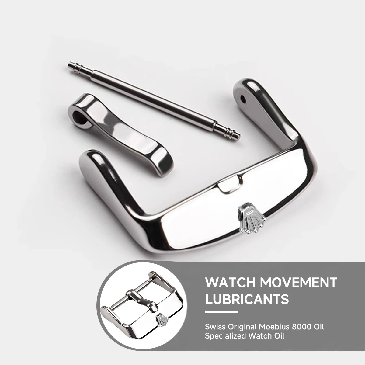 Linman 1pcs Middle Brushed Stainless Steel Watch Pin Buckle 16mm 18mm 2High Quality 0mm Silver Gold Black Leather Watch Band Strap Clasp Accessories