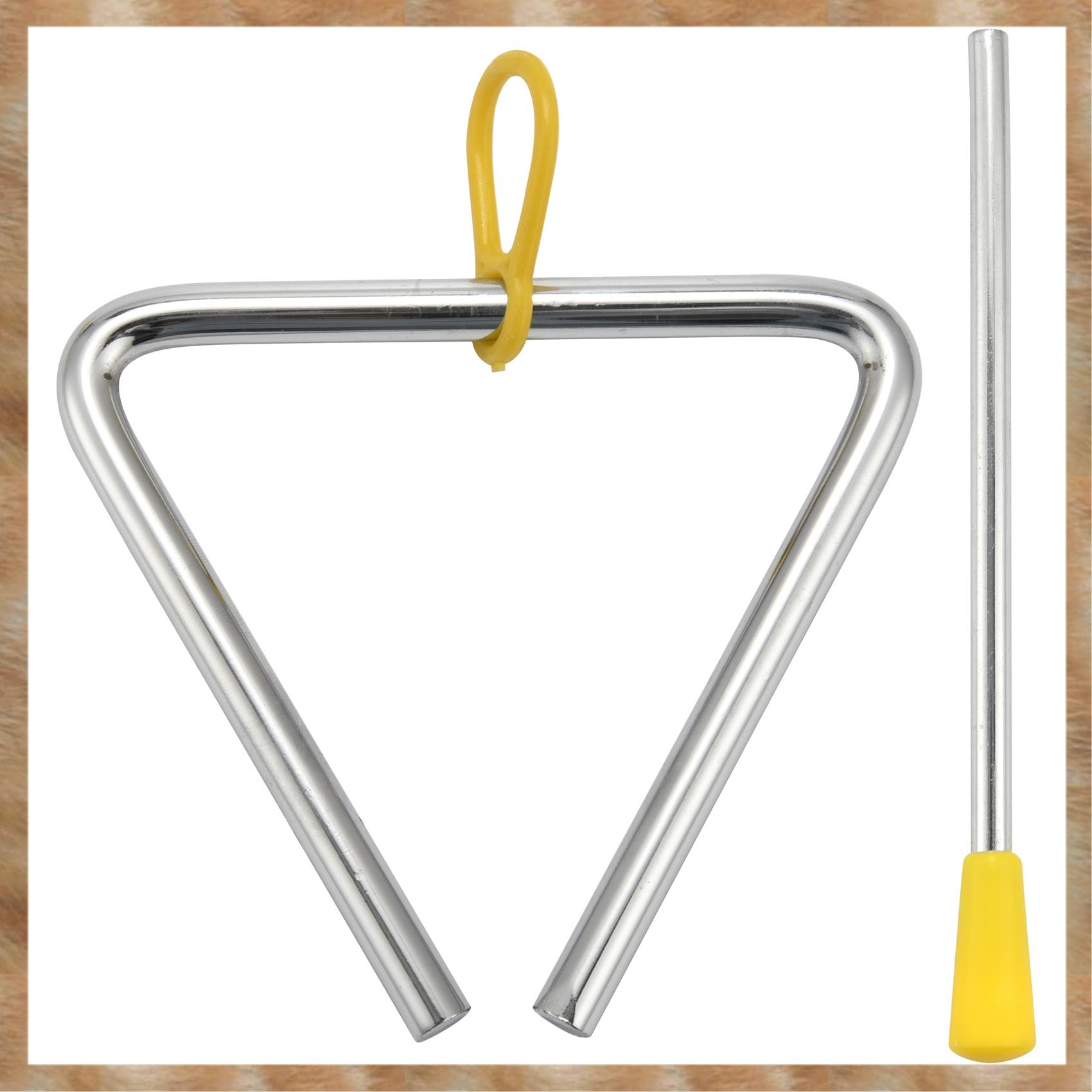 Kqueebee Music Triangle Instrument Set, Hand Percussion Triangle Children Musical Instrument with 3 Pack Triangle 4 Inch