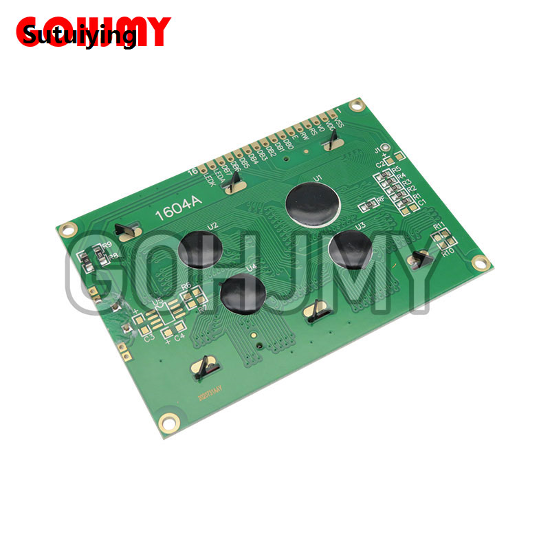 Sutuiying 1PCS DC 5V Blue / Yellow Green Blacklight 1604 16*4 16x4 Character Profesional LCD1604 Digital LCD Screen Display Module Board for Arduino