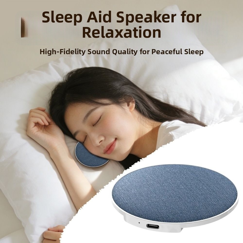Durable Bluetooth 5.4 Under Pillow Bluetooth Speaker Mini Sleep Aid Portable Music Player Multifunctional TF Card Support Bedroom Pillow Speaker Home Use