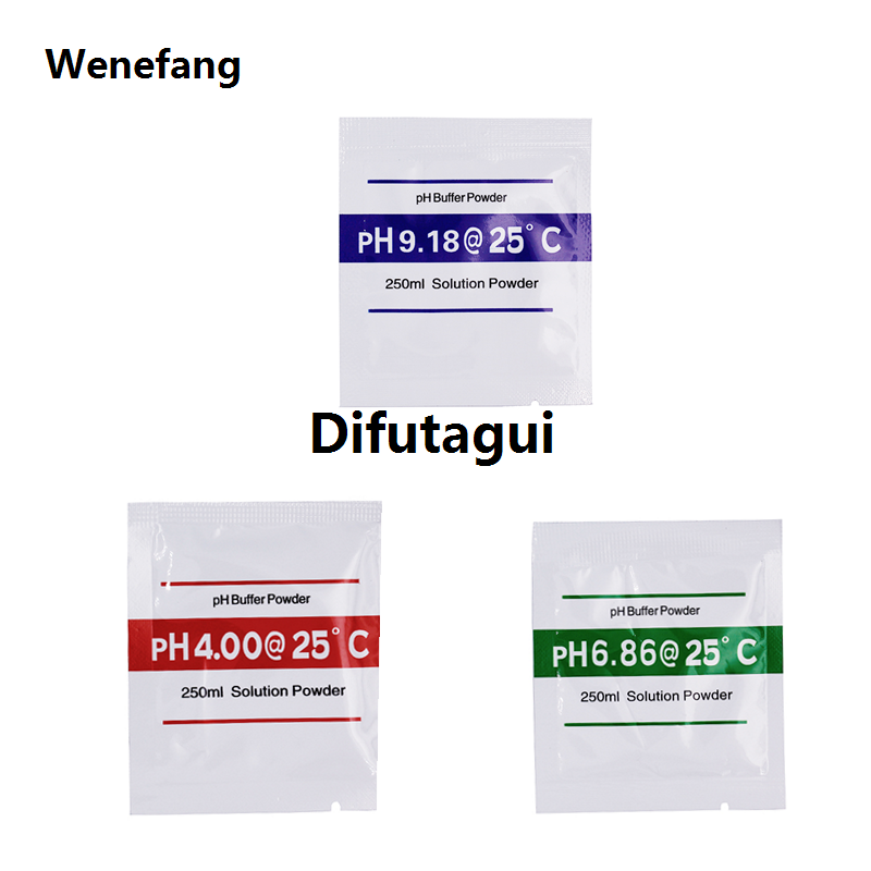 Difutagui 3Pcs PH Calibration Buffer Solution Powder Precise and Easy PH Sales Special promotion Calibration PH Calibration Powder Solution 6.86,4.00,9.18