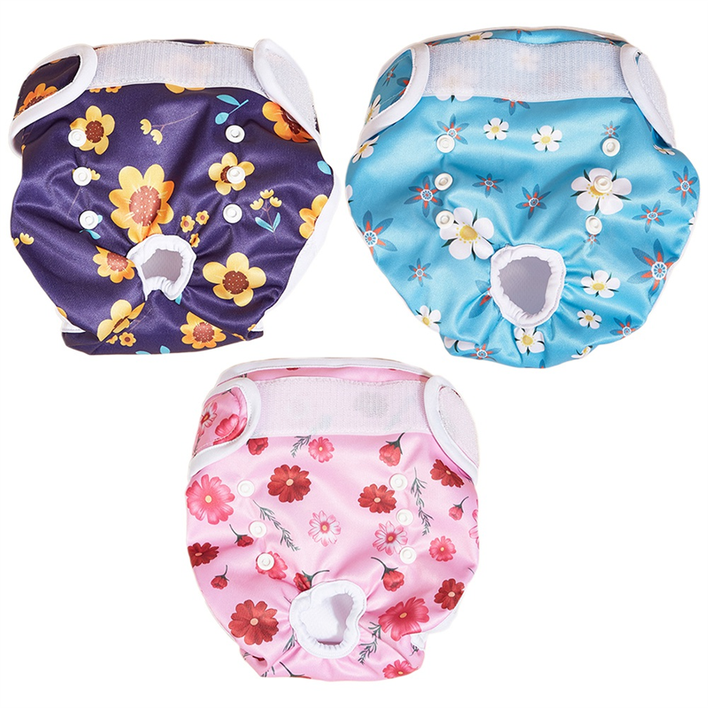 OYPFXMI Pet Dog Shorts Sanitary Physiological Pants Washable Pet Briefs Diapers Female Dog Menstruation Panties-M